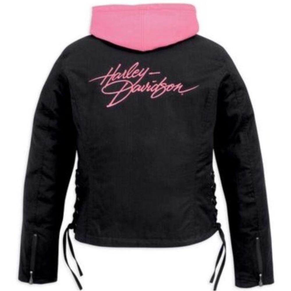 HARLEY DAVIDSON WOMEN'S PINK LABEL 3-IN-1 CASUAL JACKET WITH VEST